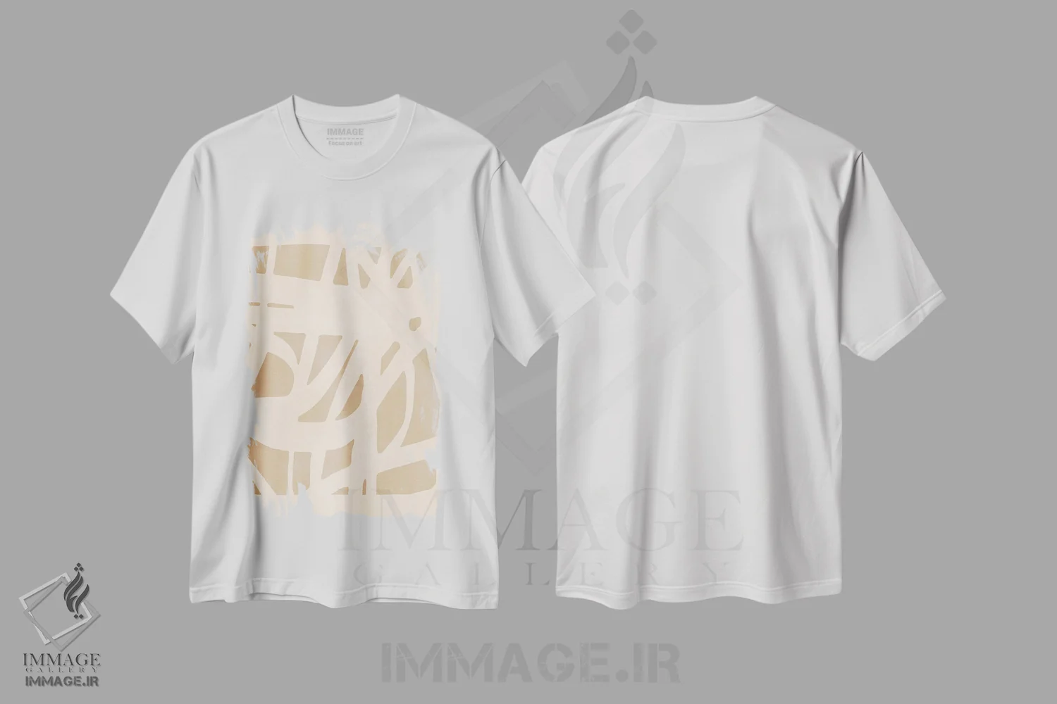 تیشرت سفید طرح دار – تیشرت مینیمال ,خطوط بیانگر IV اثر ویتور کوستا immage.ir