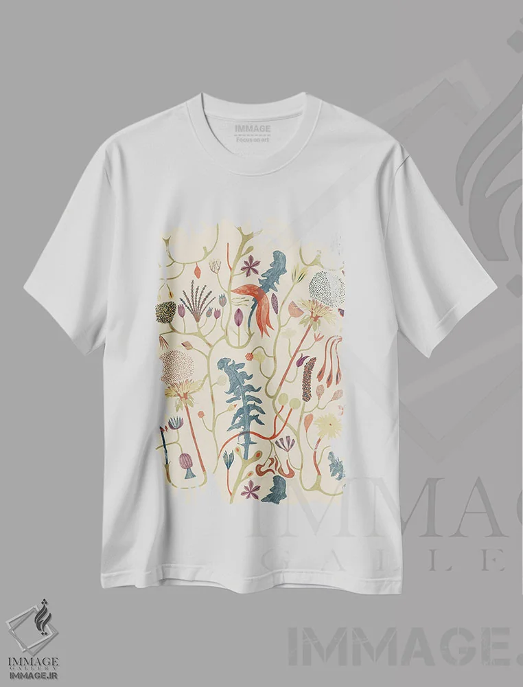 تیشرت سفید طرح دار – تیشرت وینتیج ,ورکا اثر الکساندر آدیلس فروشگاه ایماژ