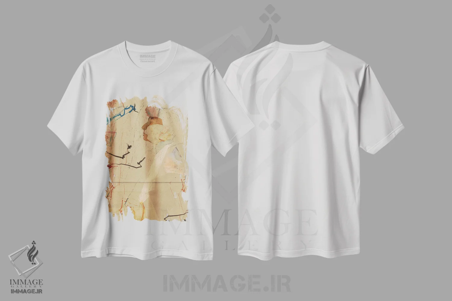 تیشرت سفید طرح دار – تیشرت پرتره ,دیدگاه، پرسپکتیو اثر الکساندر آدیلس immage.ir