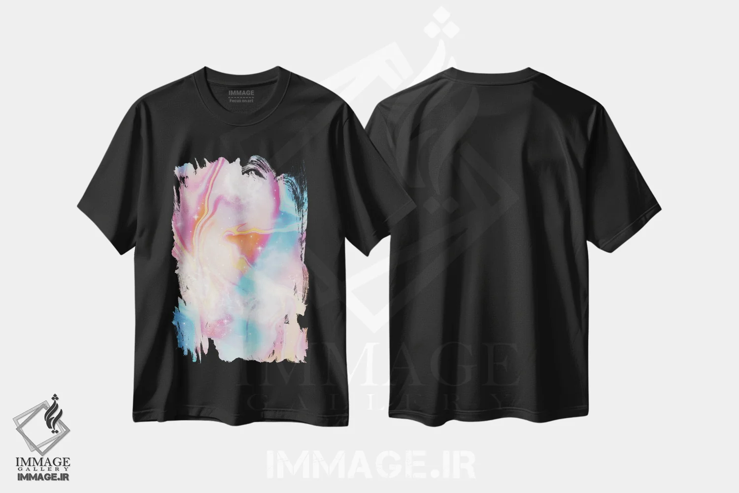 تیشرت مشکی طرح دار – تیشرت رترو ,فضای پاستلی وینتیج اثر امی لوییز بیکر فروشگاه ایماژ