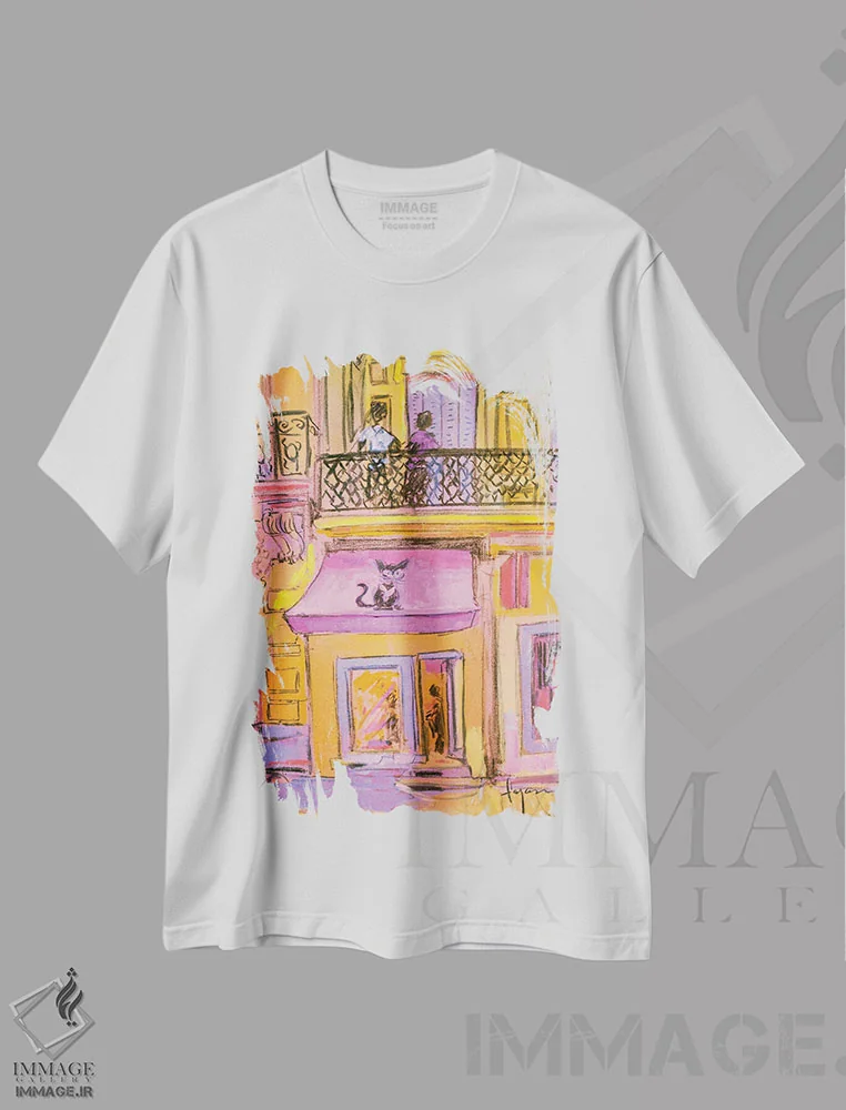 تیشرت سفید طرح دار – تیشرت گربه ,میو-کامل اثر دوروتی فاگان فروشگاه ایماژ