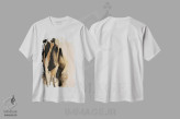 تیشرت سفید طرح دار – تیشرت انتزاعی ,دگردیسی، تحول اثر دوریس اشمیتز immage.ir