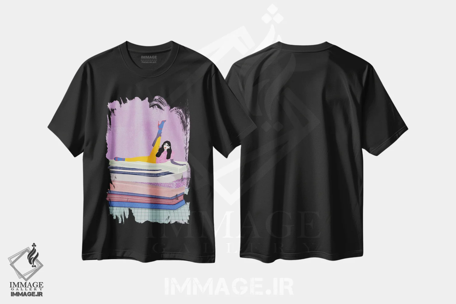 تیشرت مشکی طرح دار – تیشرت مد ,پای خود را تا سر بلند کن اثر خوتا د های immage.ir