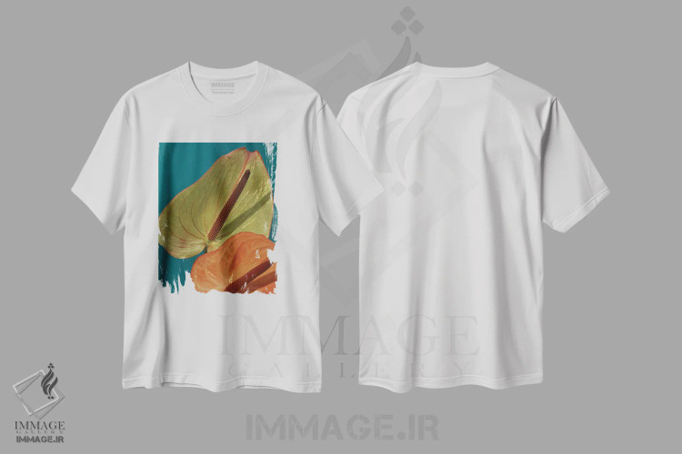 تیشرت سفید طرح دار – تیشرت گلدار ,اثر ماریان باسیل فروشگاه ایماژ