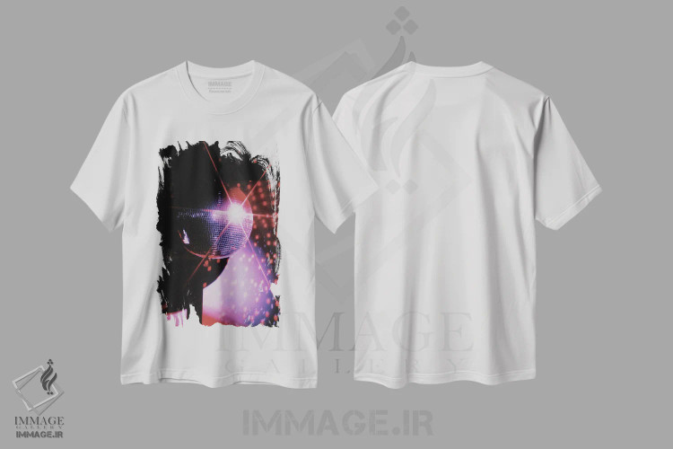 تیشرت سفید طرح دار – تیشرت دیسکو ,تب دیسکو اثر سامانتا هیرن immage.ir