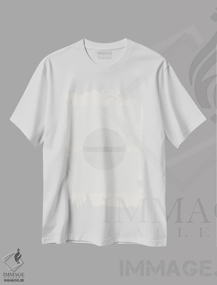 تیشرت سفید طرح دار – تیشرت مینیمالیستی ,کلاژ برآمدگی کاغذ دوم اثر استودیو می یوس فروشگاه ایماژ