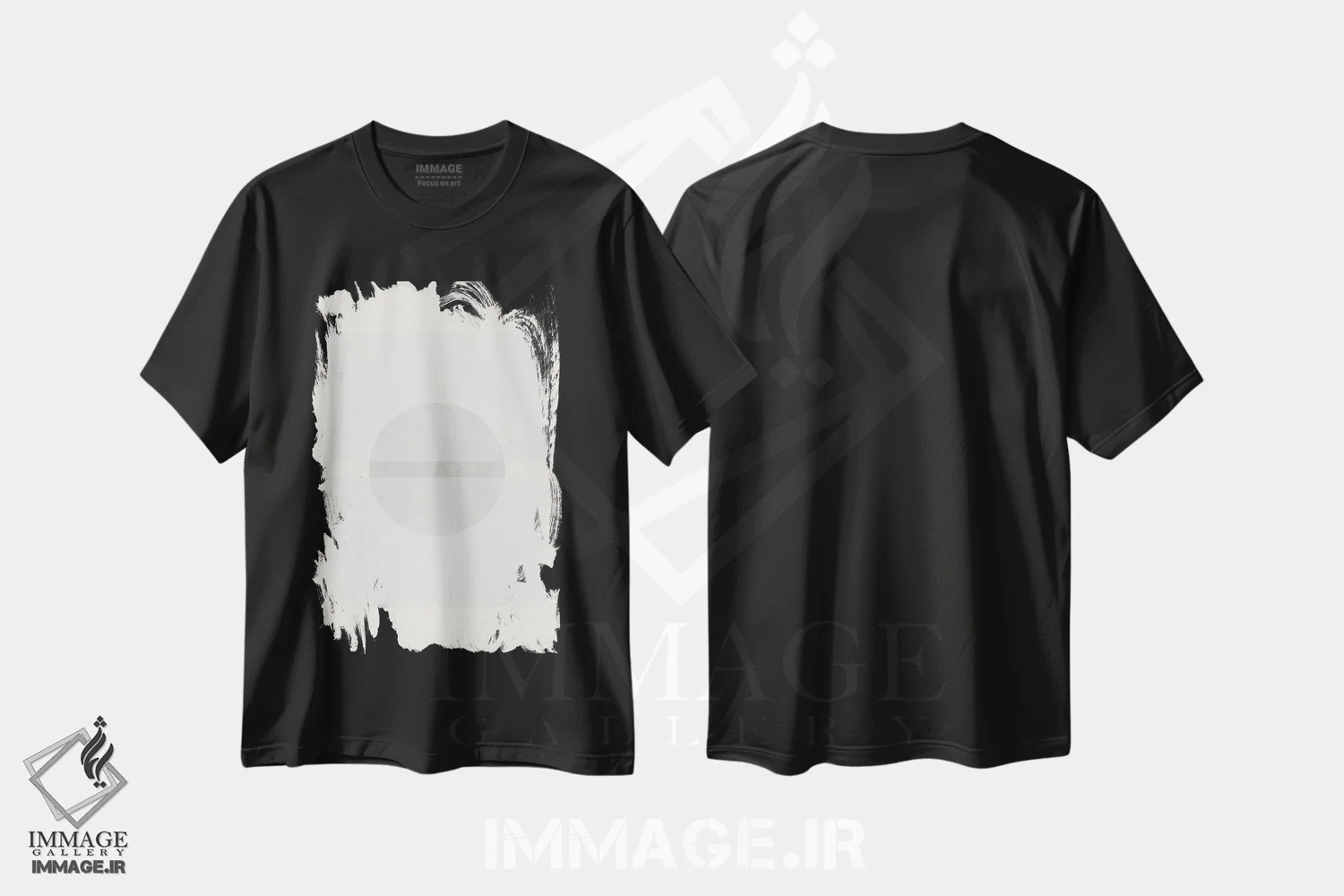 تیشرت مشکی طرح دار – تیشرت مینیمالیستی ,کلاژ برآمدگی کاغذ دوم اثر استودیو می یوس immage.ir