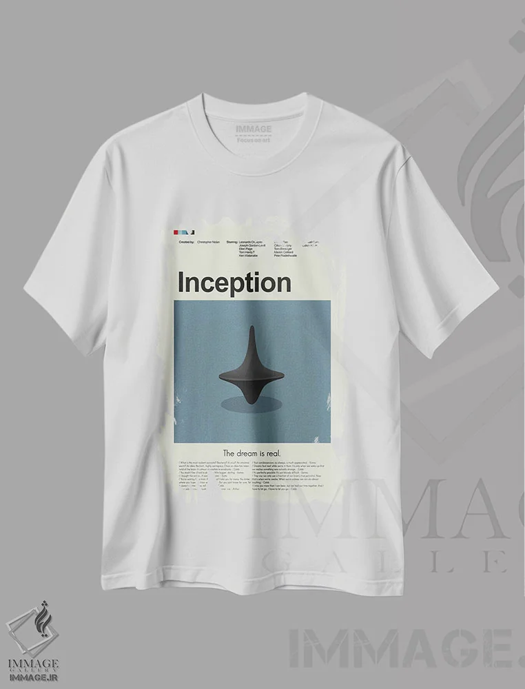 تیشرت سفید طرح دار – تیشرت فیلم ,آغاز اثر پرینتس اند گیگلز اثر اَرین هیگرمن immage.ir