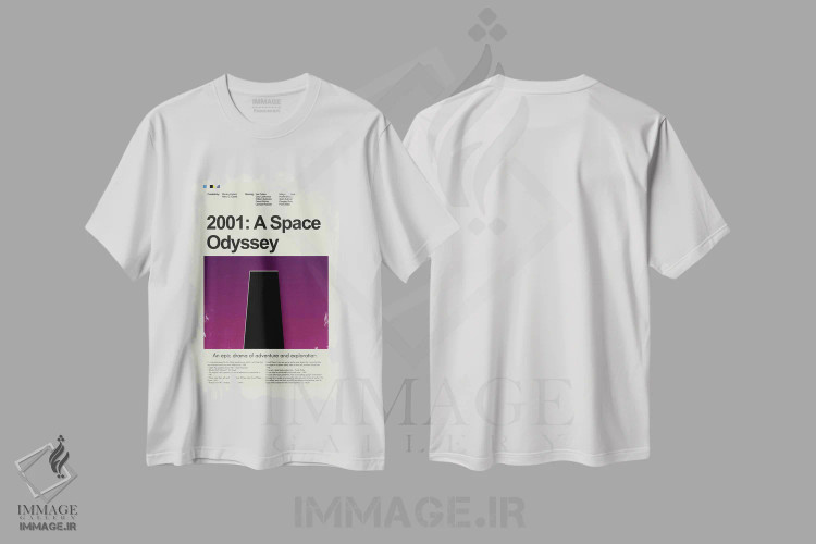 تیشرت سفید طرح دار – تیشرت فیلم علمی تخیلی ,: یک ادیسه فضایی اثر پرینتس اند گیگلز اثر اَرین هیگرمن فروشگاه ایماژ