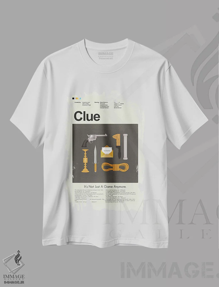 تیشرت سفید طرح دار – تیشرت کمدی ,سرنخ اثر پرینتس اند گیگلز اثر اَرین هیگرمن immage.ir