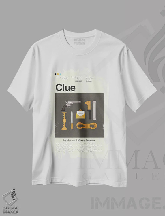 تیشرت سفید طرح دار – تیشرت کمدی ,سرنخ اثر پرینتس اند گیگلز اثر اَرین هیگرمن immage.ir