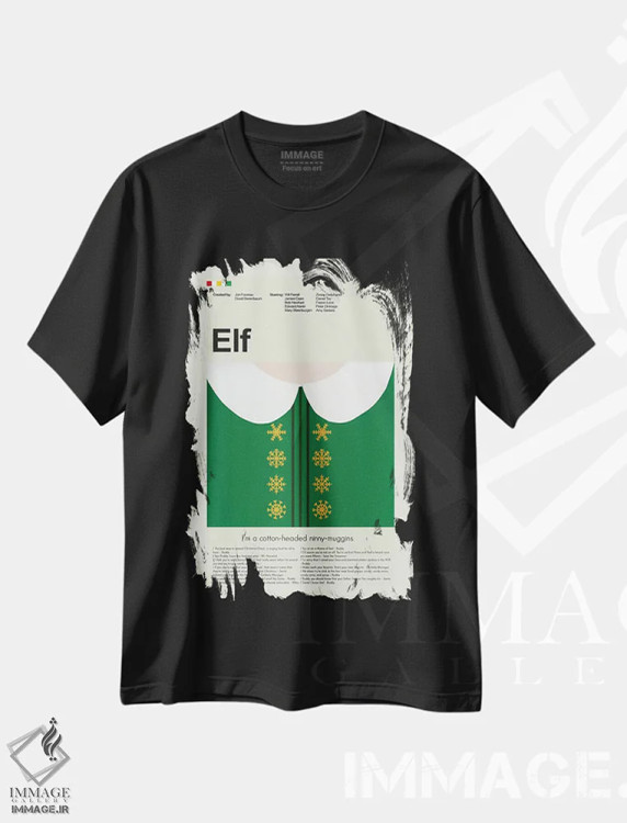 تیشرت مشکی طرح دار – تیشرت سینمایی فانتزی ,الف اثر پرینتس اند گیگلز اثر اَرین هیگرمن immage.ir