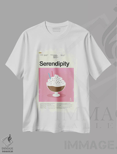 تیشرت سفید طرح دار – تیشرت عاشقانه ,سرنادپی اثر پرینتس اند گیگلز اثر اَرین هیگرمن فروشگاه ایماژ