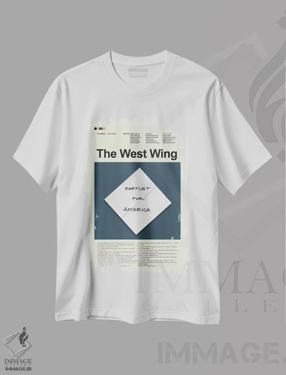 تیشرت سفید طرح دار – تیشرت مینیمالیستی ,بال غربی اثر پرینتس اند گیگلز اثر اَرین هیگرمن فروشگاه ایماژ