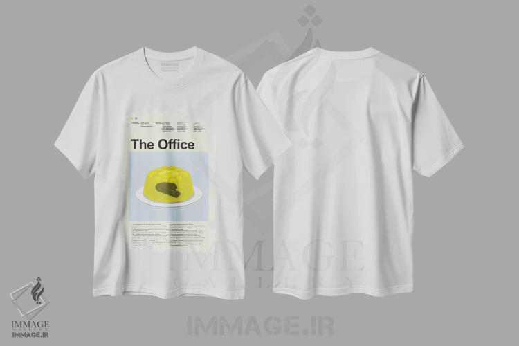 تیشرت سفید طرح دار – تیشرت سریال ,اداره اثر پرینتس اند گیگلز اثر اَرین هیگرمن immage.ir