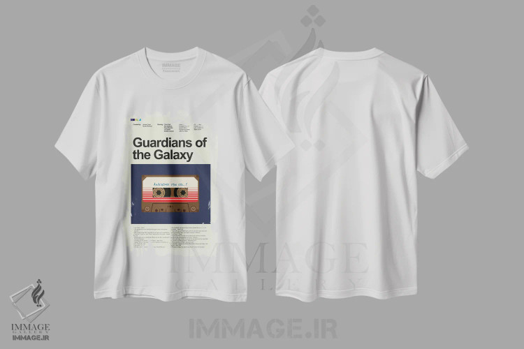 تیشرت سفید طرح دار – تیشرت گرافیکی ,نگهبانان کهکشان اثر پرینتس اند گیگلز اثر اَرین هیگرمن فروشگاه ایماژ