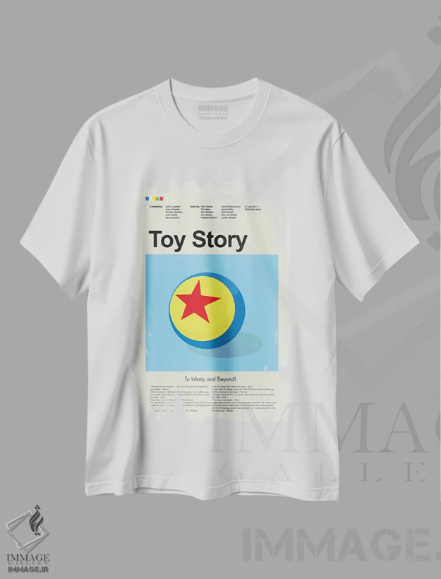 تیشرت سفید طرح دار – تیشرت گرافیکی کودکانه ,داستان اسباب بازی اثر پرینتس اند گیگلز اثر اَرین هیگرمن فروشگاه ایماژ