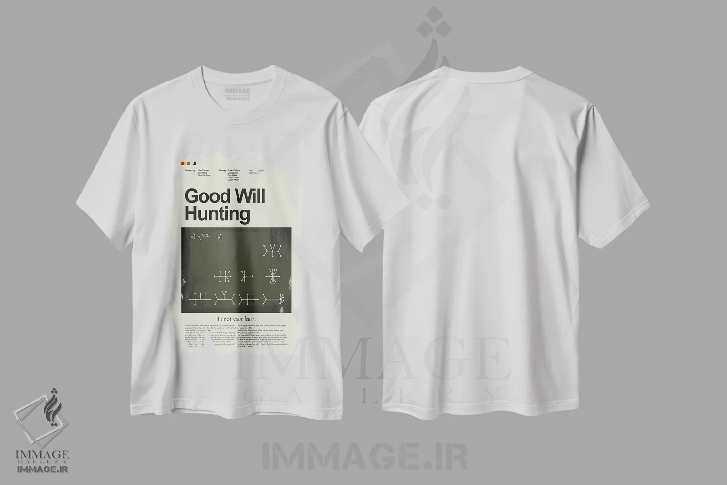 تیشرت سفید طرح دار – تیشرت هنری ,استعدادیابی خوب اثر پرینتس اند گیگلز اثر اَرین هیگرمن immage.ir