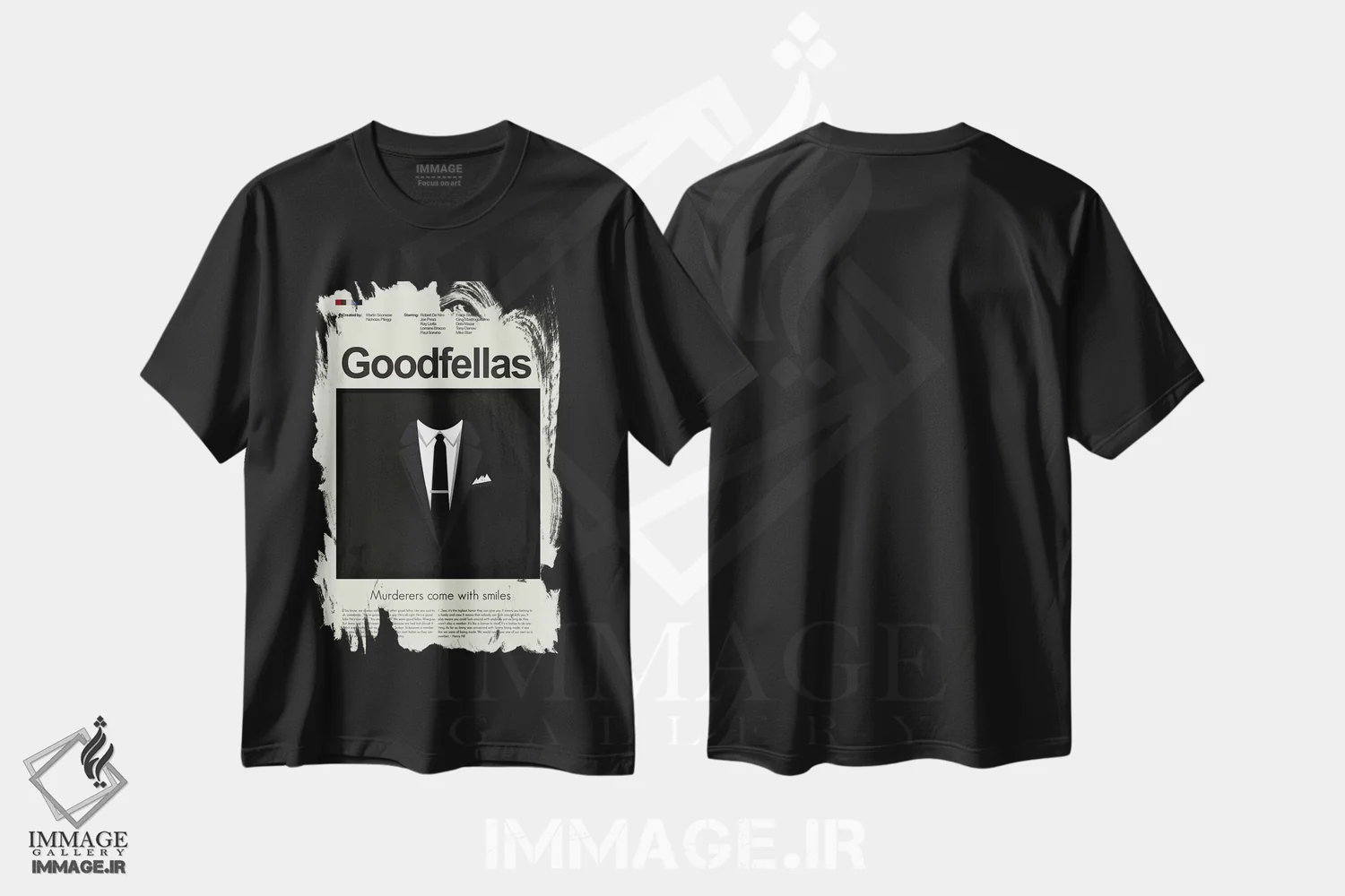 تیشرت مشکی طرح دار – تیشرت وینتیج ,خوب ها اثر پرینتس اند گیگلز اثر اَرین هیگرمن فروشگاه ایماژ