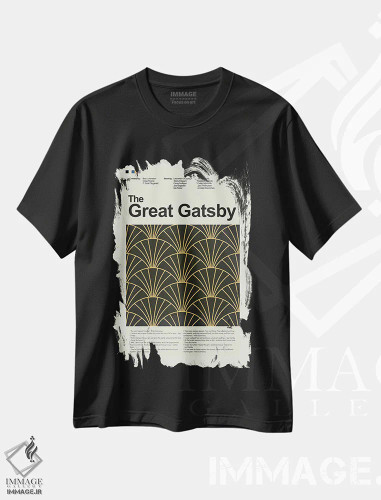 تیشرت مشکی طرح دار – تیشرت مجلسی ,گتسبی بزرگ اثر پرینتس اند گیگلز اثر اَرین هیگرمن فروشگاه ایماژ