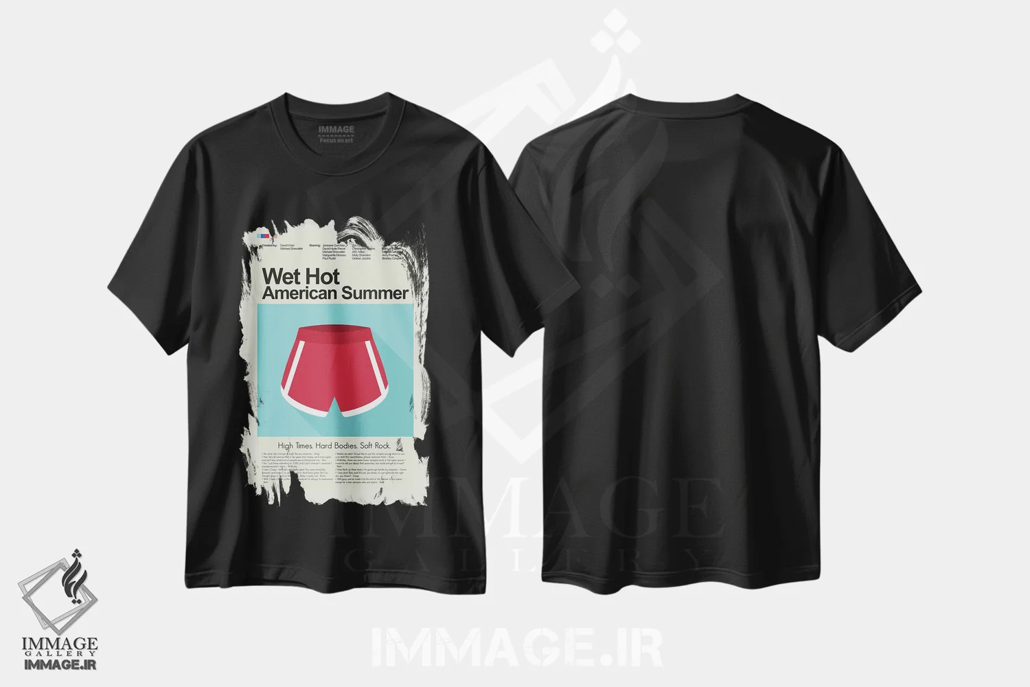 تیشرت مشکی طرح دار – تیشرت کمدی ,تابستان داغ خیس آمریکایی اثر پرینتس اند گیگلز اثر اَرین هیگرمن immage.ir