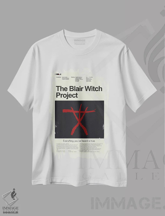 تیشرت سفید طرح دار – تیشرت مینیمال ,پروژه جادوگر بلر اثر پرینتس اند گیگلز اثر اَرین هیگرمن فروشگاه ایماژ