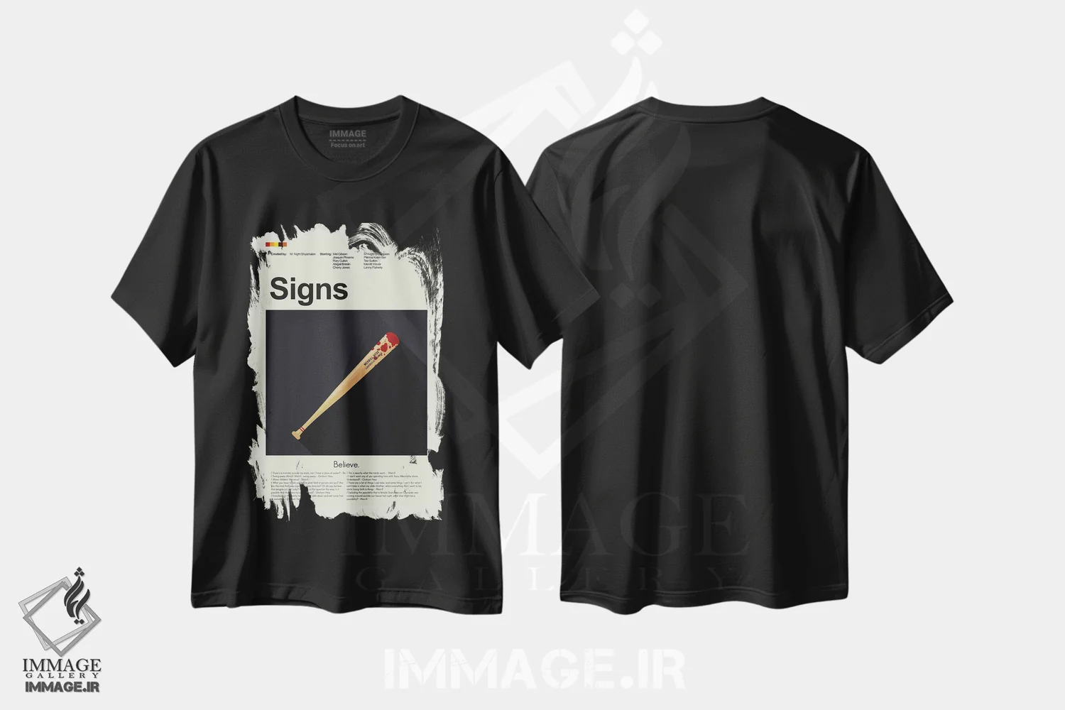 تیشرت مشکی طرح دار – تیشرت علمی تخیلی ,نشانه ها اثر پرینتس اند گیگلز اثر اَرین هیگرمن immage.ir