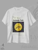 تیشرت سفید طرح دار – تیشرت فیلم علمی تخیلی ,پارک ژوراسیک اثر پرینتس اند گیگلز اثر اَرین هیگرمن فروشگاه ایماژ