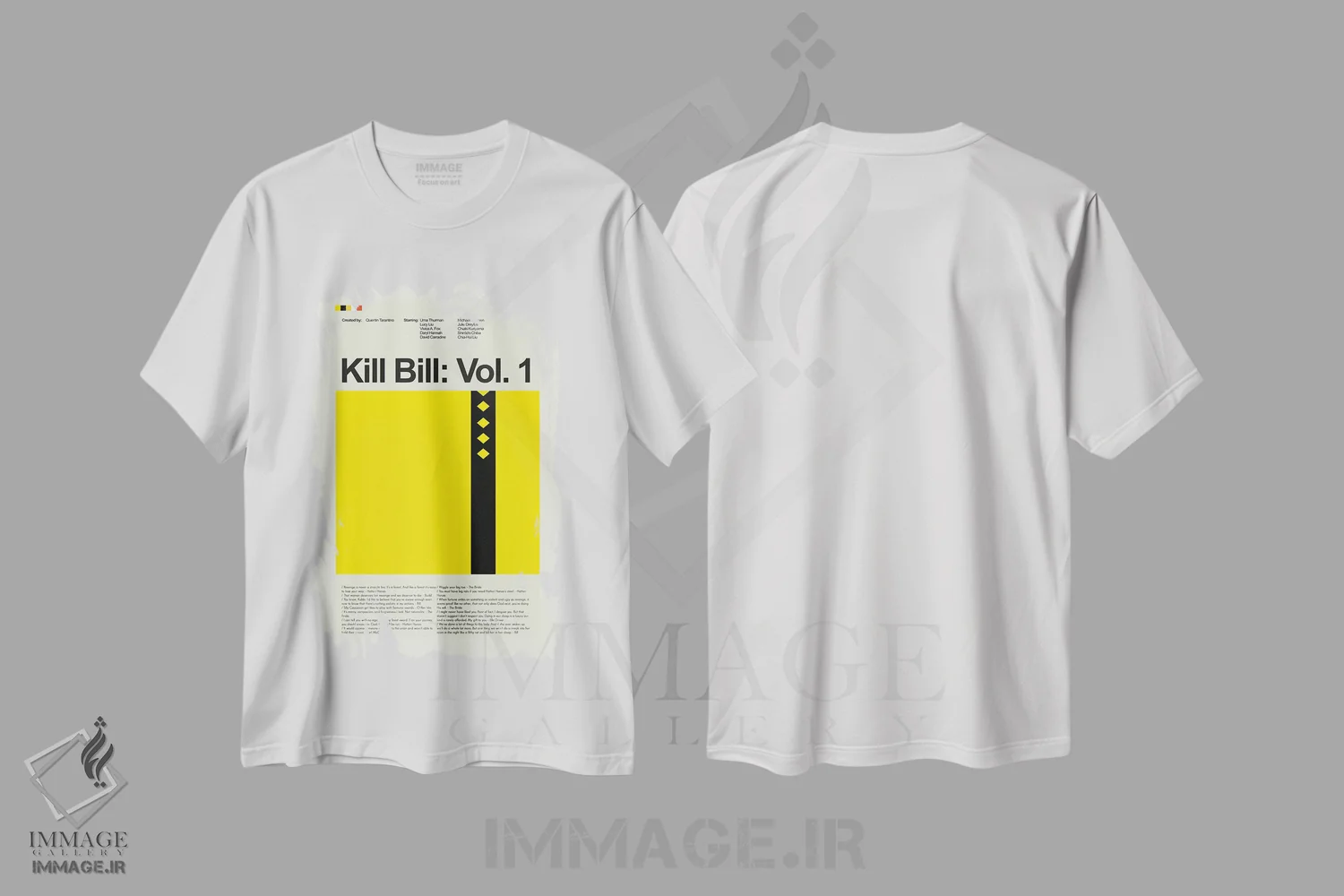 تیشرت سفید طرح دار – تیشرت اکشن ,کشتن بیل: جلد اول اثر پرینتس اند گیگلز اثر اَرین هیگرمن immage.ir