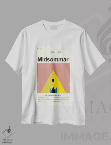 تیشرت سفید طرح دار – تیشرت سینمایی ,میدسامر اثر پرینتس اند گیگلز اثر اَرین هیگرمن فروشگاه ایماژ