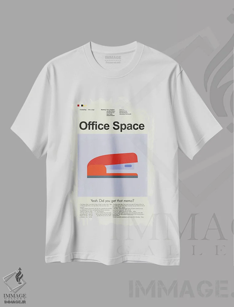 تیشرت سفید طرح دار – تیشرت وینتیج ,فضای اداری اثر پرینتس اند گیگلز اثر اَرین هیگرمن فروشگاه ایماژ