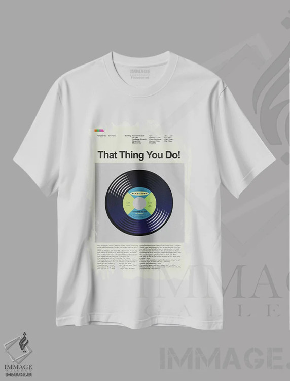 تیشرت سفید طرح دار – تیشرت موسیقی ,کاری که انجام دادی اثر پرینتس اند گیگلز اثر اَرین هیگرمن فروشگاه ایماژ