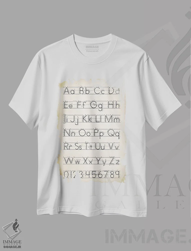 تیشرت سفید طرح دار – تیشرت آموزشی ,دستخط II اثر پتنت پرینت استور immage.ir