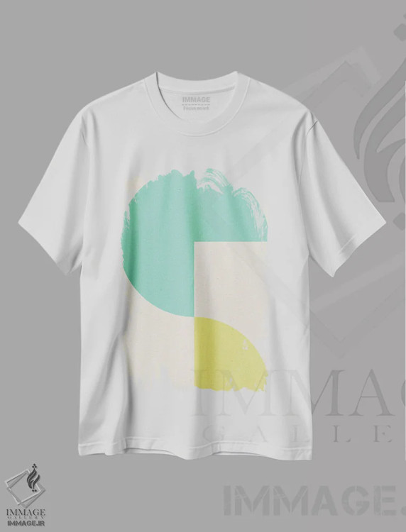 تیشرت سفید طرح دار – تیشرت هندسی ,آرام اثر سوزانا پاز immage.ir