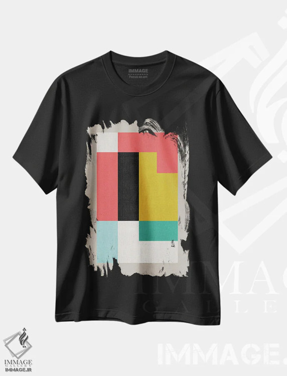 تیشرت مشکی طرح دار – تیشرت انتزاعی ,بنتوخ اثر سوزانا پاز فروشگاه ایماژ