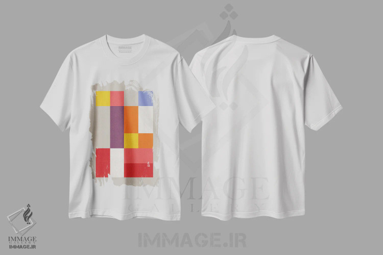 تیشرت سفید طرح دار – تیشرت رنگی ,بنتوخ اثر سوزانا پاز immage.ir