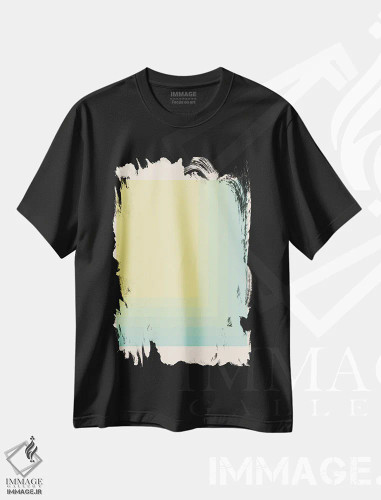 تیشرت مشکی طرح دار – تیشرت انتزاعی ,گرادیان اثر سوزانا پاز فروشگاه ایماژ