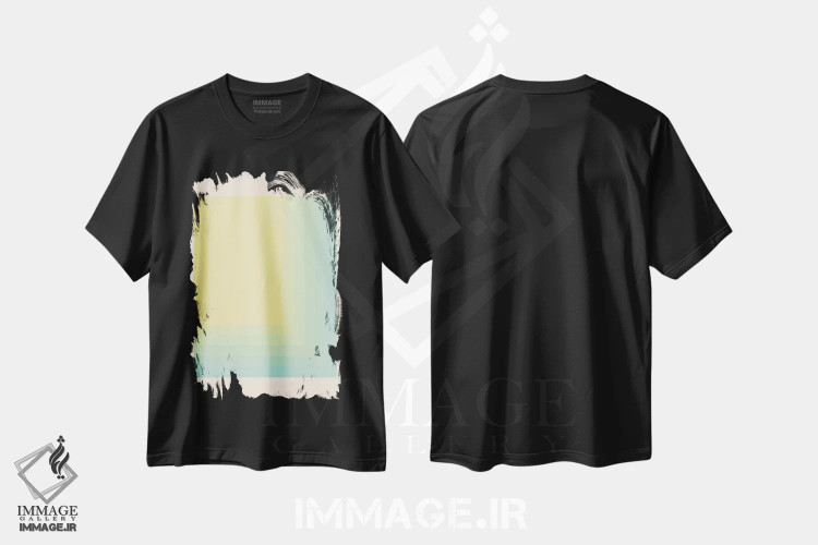 تیشرت مشکی طرح دار – تیشرت انتزاعی ,گرادیان اثر سوزانا پاز فروشگاه ایماژ