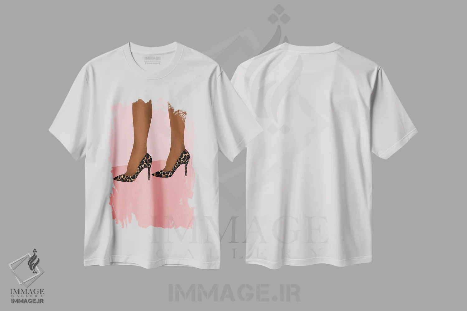 تیشرت سفید طرح دار – تیشرت مد ,فقط پاشنه بلند اثر بریانا کریستی فروشگاه ایماژ