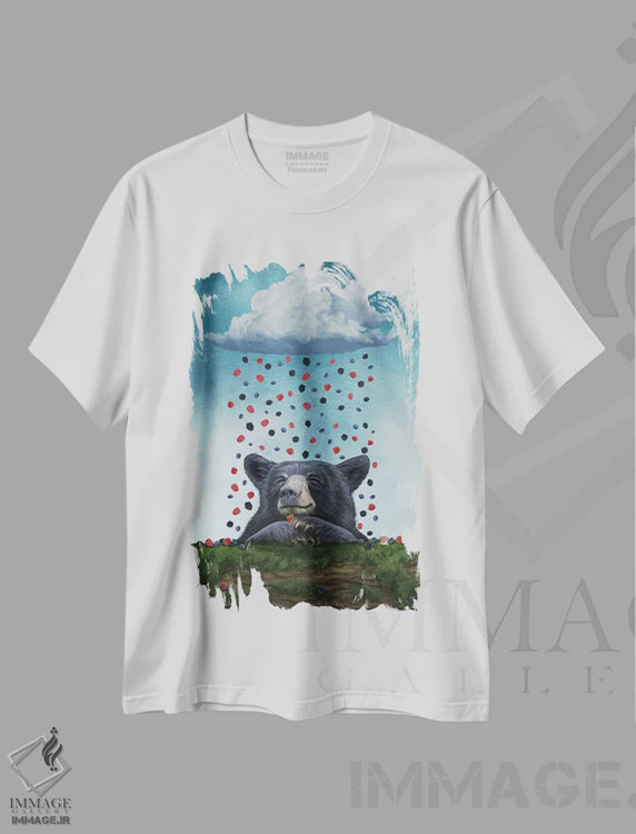 تیشرت سفید طرح دار – تیشرت فانتزی ,رویای یک خرس اثر پائولا بل فلورس immage.ir