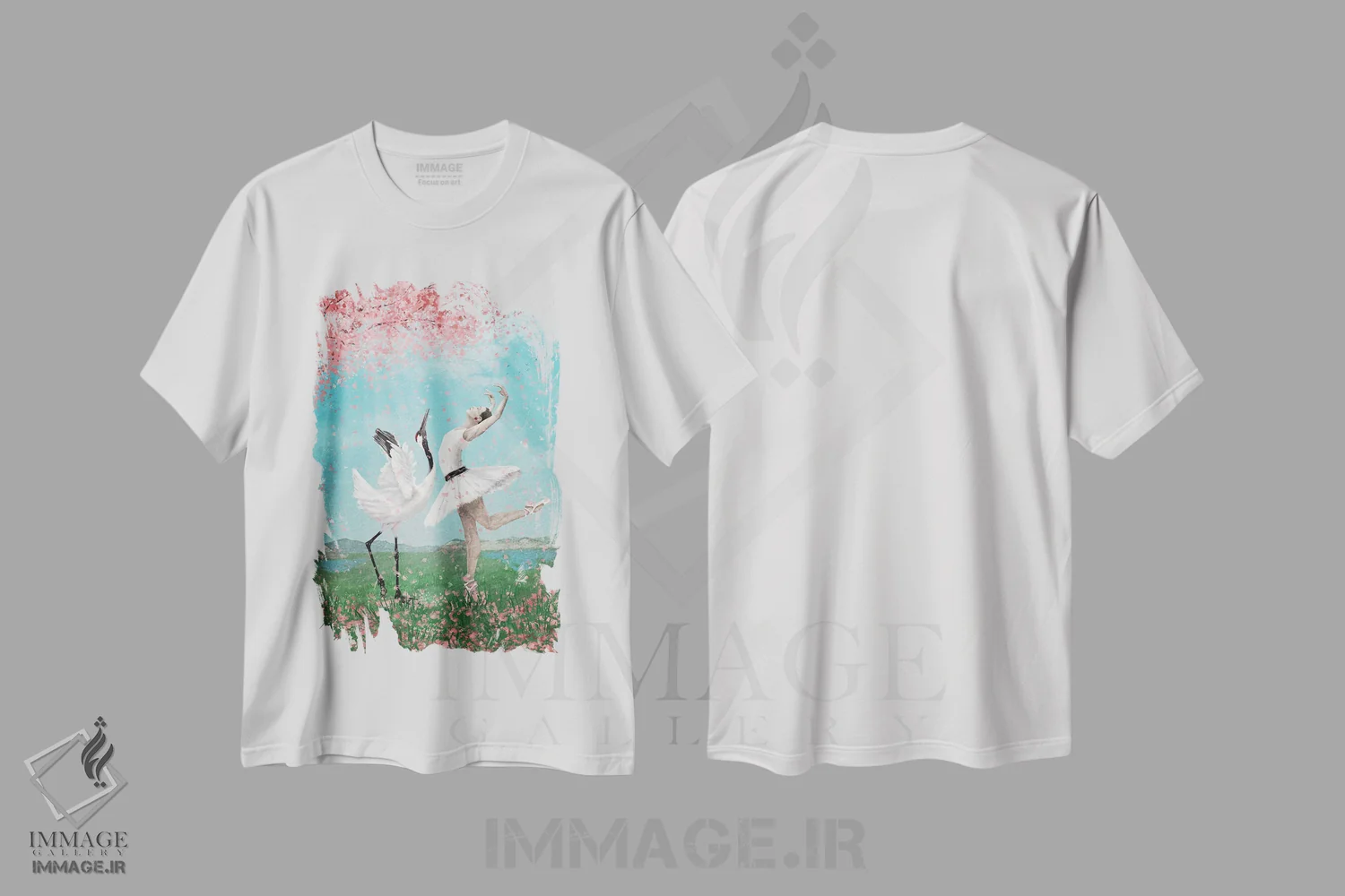 تیشرت سفید طرح دار – تیشرت هنری ,رقصیدن مثل هیچ کس دیگر اثر پائولا بل فلورس فروشگاه ایماژ