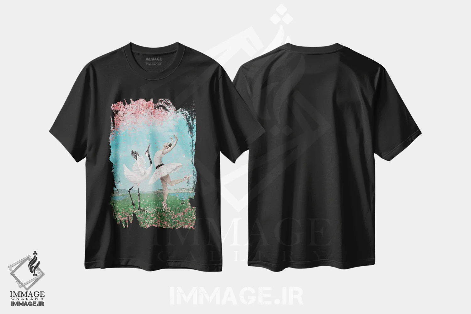 تیشرت مشکی طرح دار – تیشرت هنری ,رقصیدن مثل هیچ کس دیگر اثر پائولا بل فلورس immage.ir