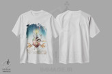 تیشرت سفید طرح دار – تیشرت موسیقی ,سفینه عشق اثر پائولا بل فلورس immage.ir