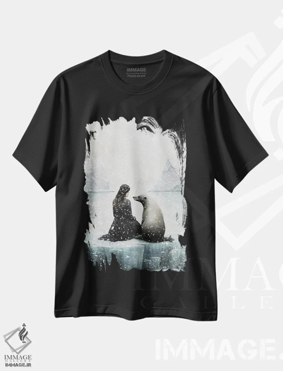 تیشرت مشکی طرح دار – تیشرت فانتزی ,دوست من، فوک اثر پائولا بل فلورس فروشگاه ایماژ