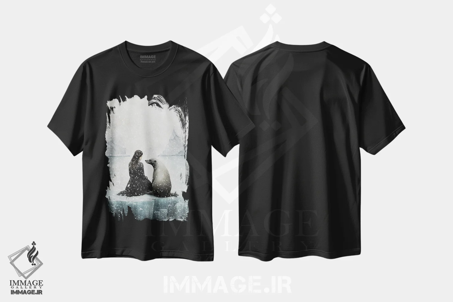 تیشرت مشکی طرح دار – تیشرت فانتزی ,دوست من، فوک اثر پائولا بل فلورس فروشگاه ایماژ