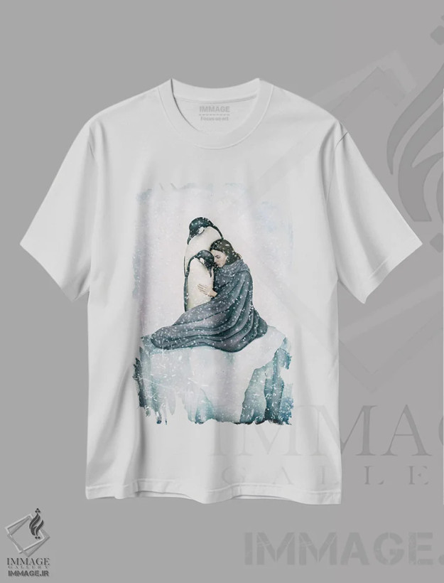 تیشرت سفید طرح دار – تیشرت فانتزی ,آخرین برف اثر پائولا بل فلورس فروشگاه ایماژ