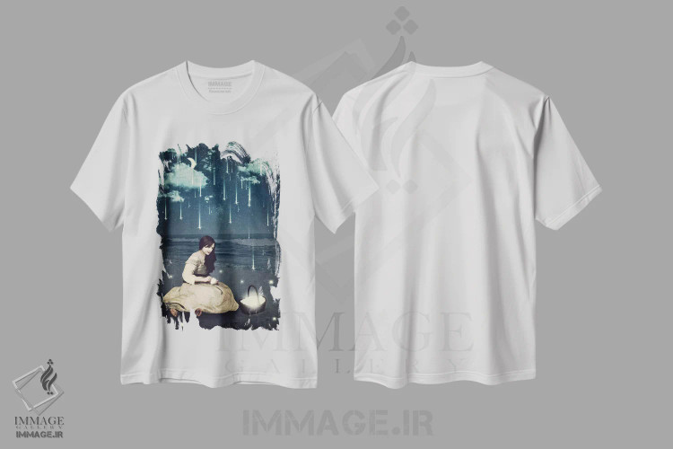 تیشرت سفید طرح دار – تیشرت فانتزی ,سبد آرزوها اثر پائولا بل فلورس immage.ir