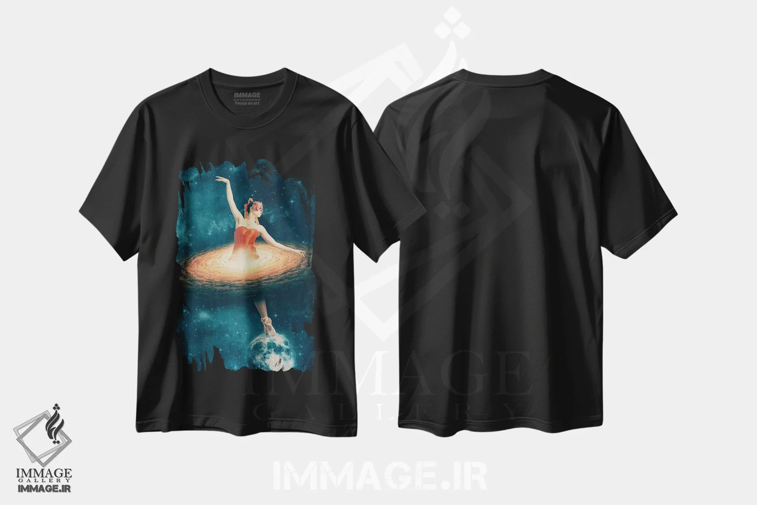تیشرت مشکی طرح دار – تیشرت هنری باله ,رقصنده برتر باله اثر پائولا بل فلورس immage.ir