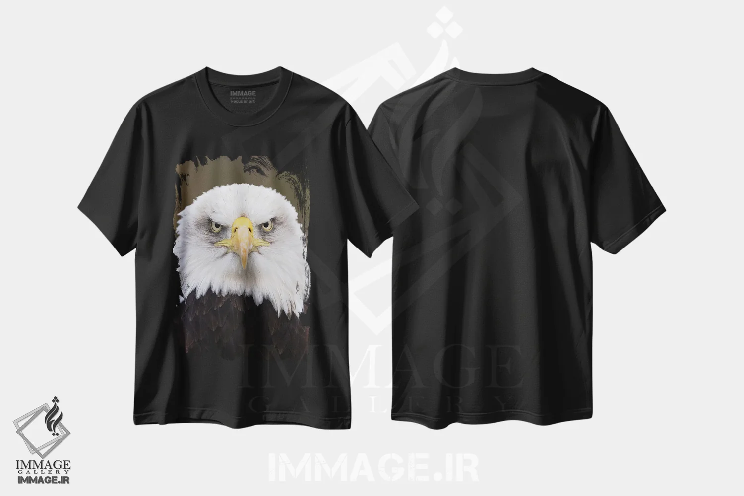 تیشرت مشکی طرح دار – تیشرت حیوانات ,عقاب اثر پاتریک ون بکم فروشگاه ایماژ