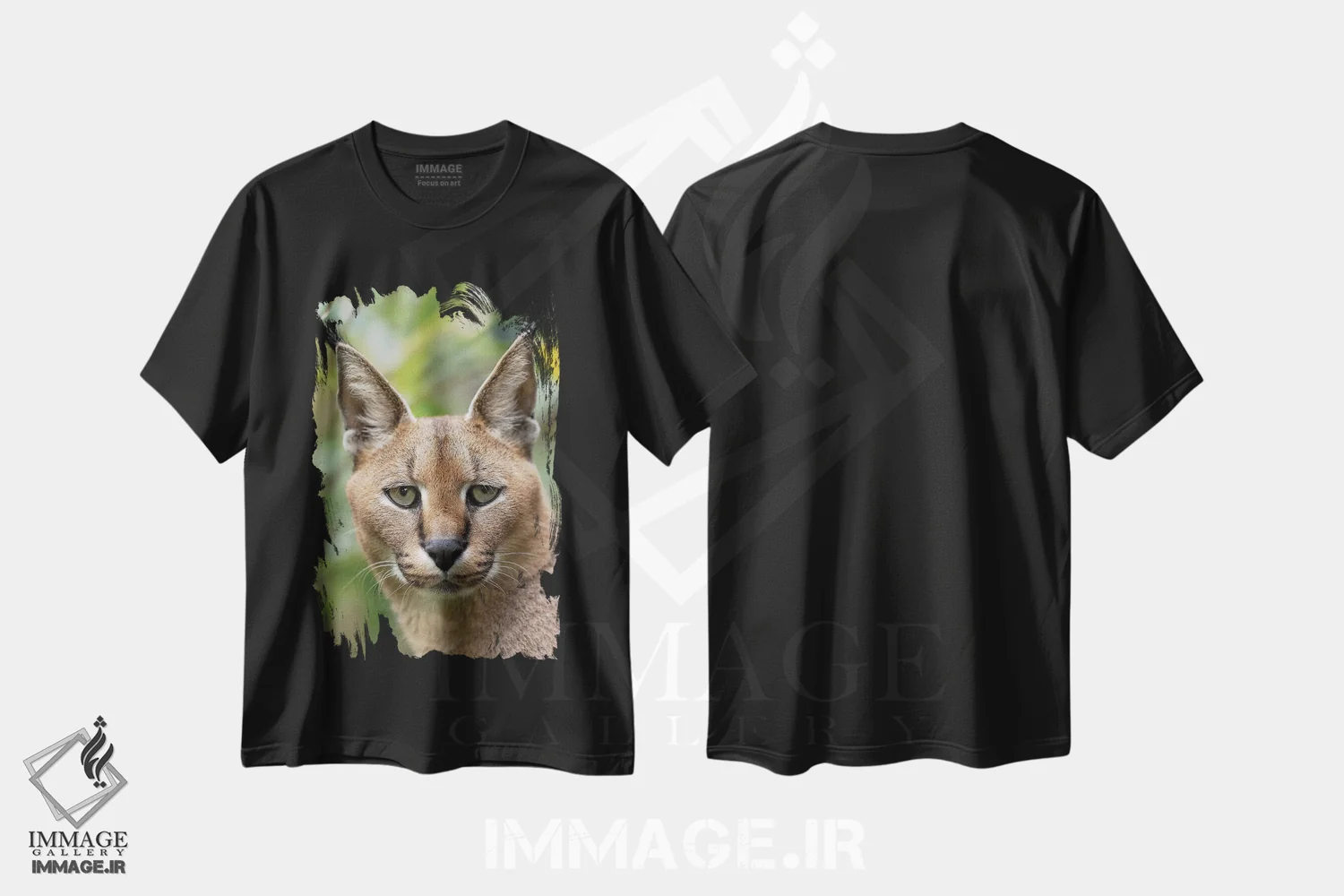 تیشرت مشکی طرح دار – تیشرت حیوانات ,چشم های غمگین اثر پاتریک ون بکم فروشگاه ایماژ
